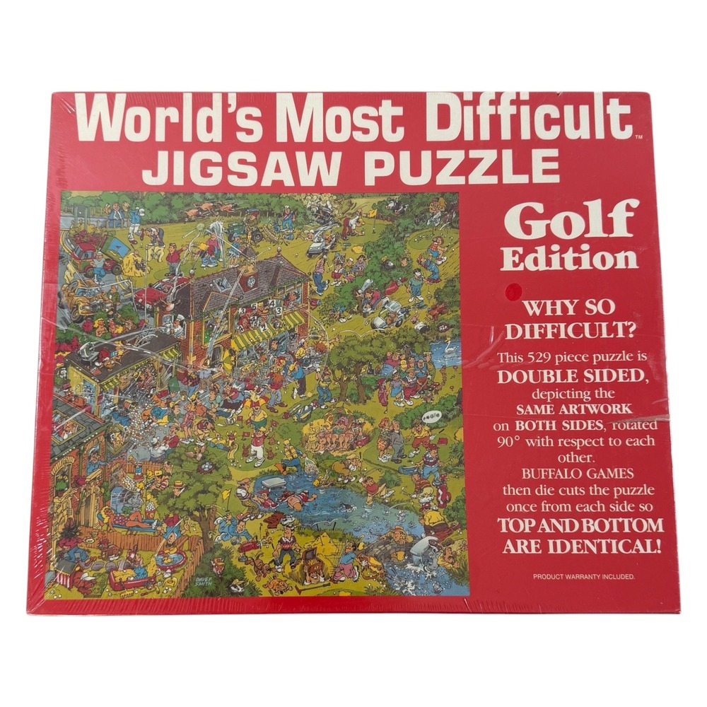 VTG Buffalo Games Worlds Most Difficult Jigsaw Puzzle Golf 1995 529 Pc Sealed